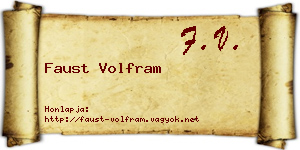 Faust Volfram névjegykártya